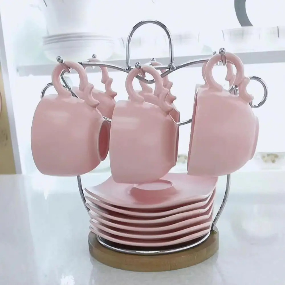 

PINK Exquisite Ceramic Teapot Kettles Tea Cup Chinese Classical Elegance, High-End Luxury JingDeZhen Coffe Tea Cup