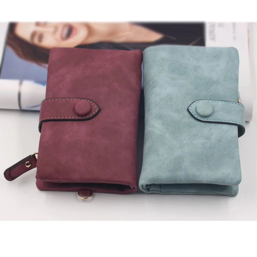Женские матовые короткие маленькие милые женские бумажники portafoglio donna monederos para mujer