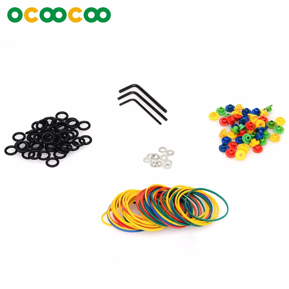 

PJB001 Parts Kit Set of Tattoo Machine Rubber Band Shockproof O-ring Grommets Nipples Wrench Spacers Tattoo Kit