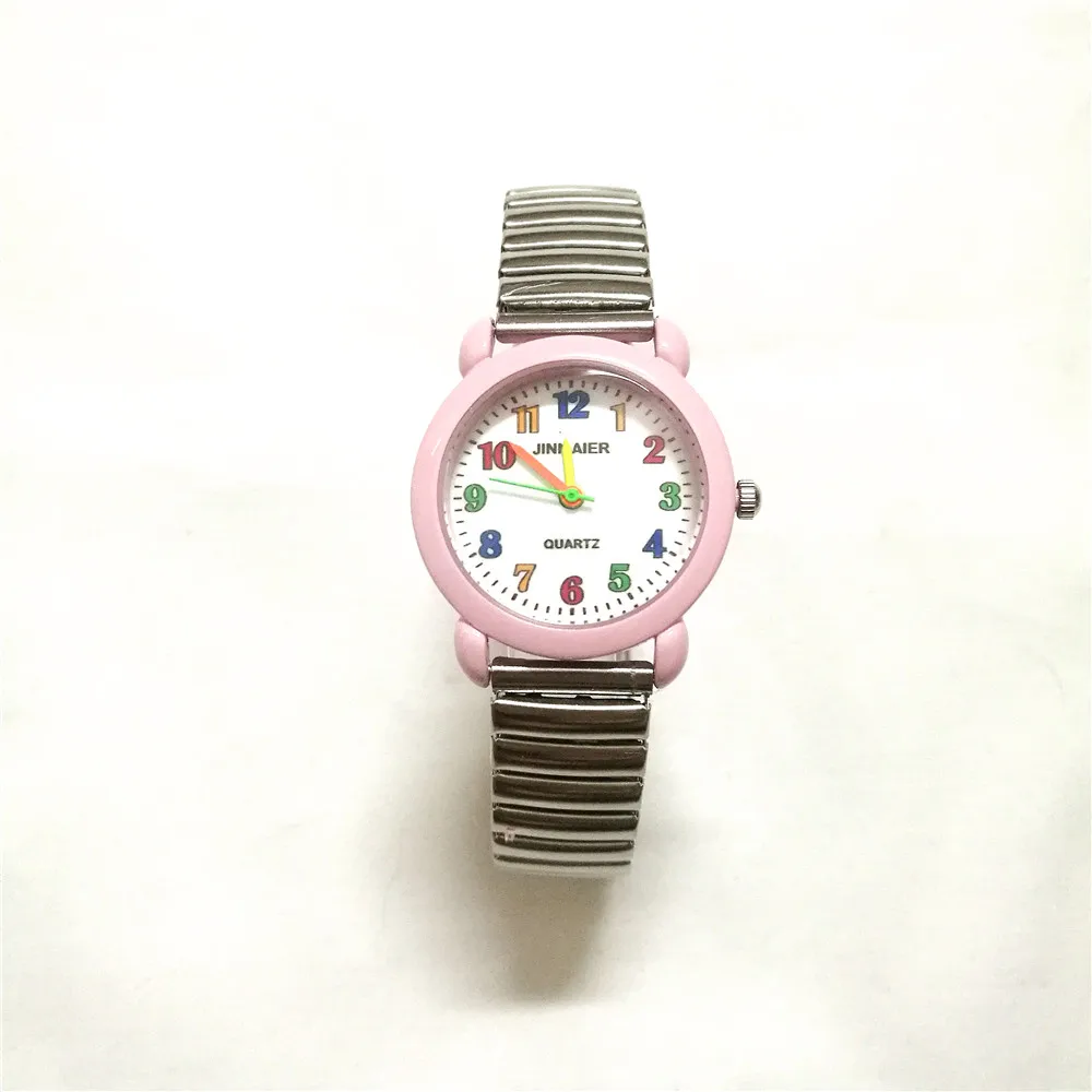 Детские кварцевые наручные часы с мультяшным номером цвета часы-браслет для