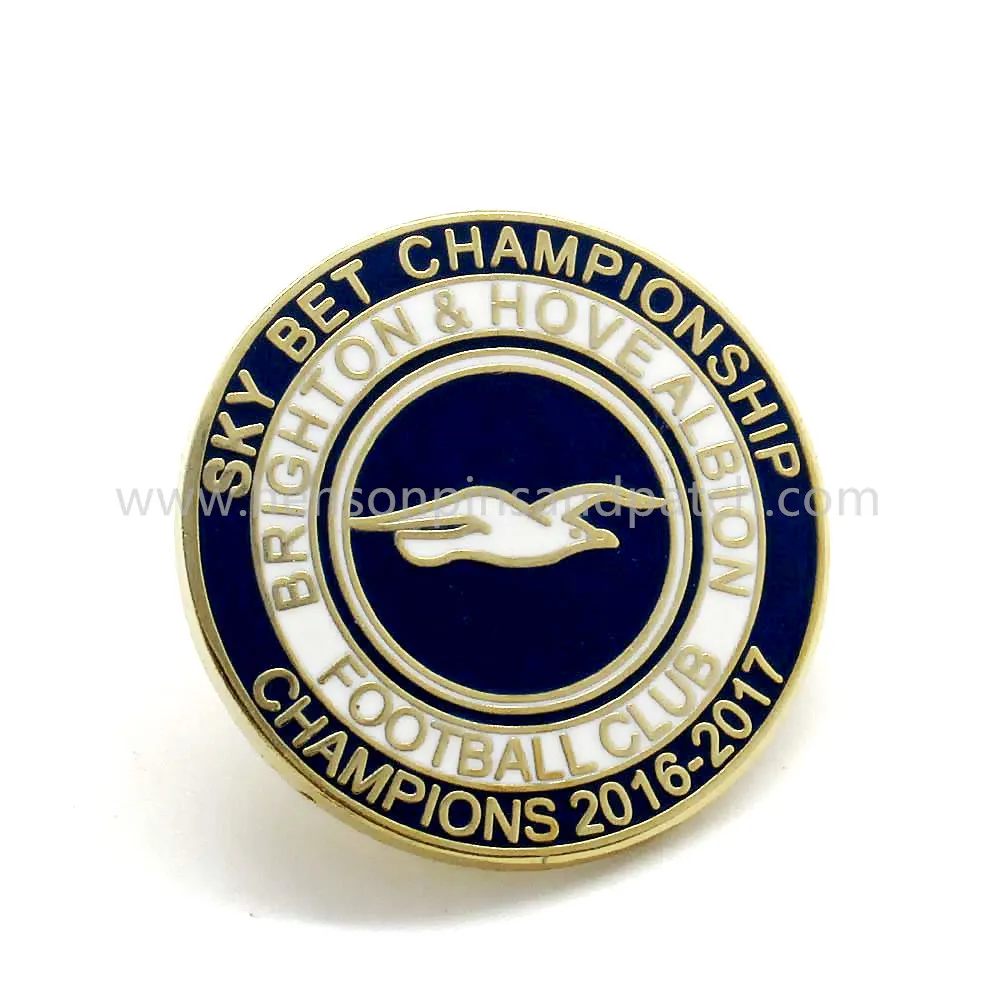 

2pcs 24mm diameter Retail round football club lapel pin , imitation hard enamel metal pin badge for SKY BET CHAMPIONSHIP