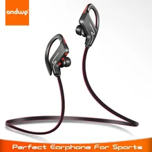Andwe, беспроводные наушники, Bluetooth, спортивные наушники CSR IPX4, водонепроницаемая стереогарнитура, басовые наушники, Заушник для iPhone с микрофоном