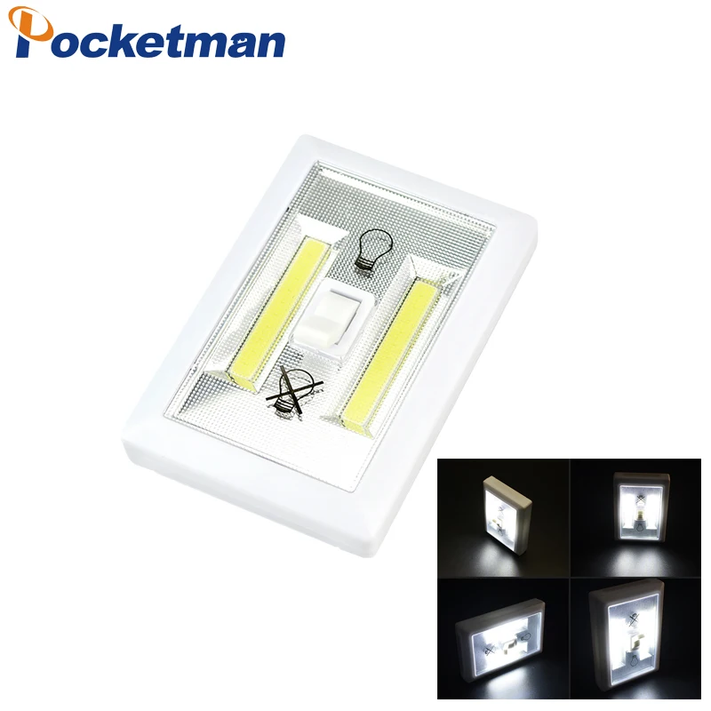 

Magnetic COB LED Switch Wall Night Lights Cordless Lamp Battery Operated Cabinet Garage Closet Camping Emergency Light