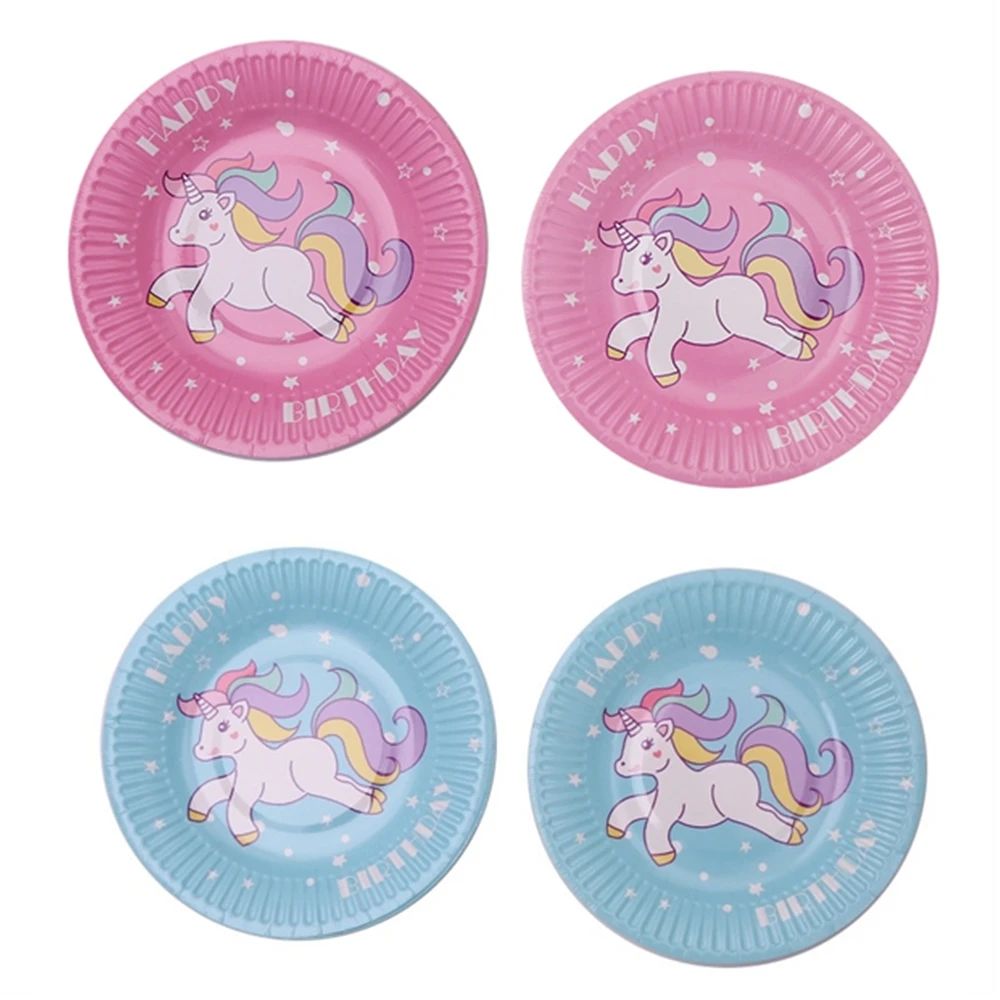 

10Pcs Unicorn Party Supplies Disposable Plate Dish Snack Box Hat Happy Birthday Party Girl Baby Shower Decoration Wholesale 2018