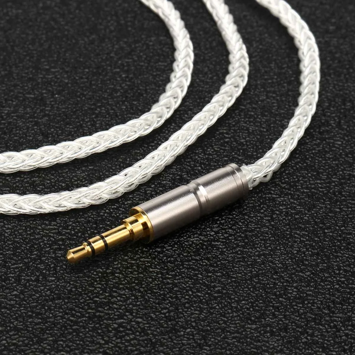 3.5mm BGVP DM6 400 провод 6N OCC посеребренный кабель для наушников Универсальный MMCX 0,78 2pin HiFi кабель для наушников Замена - Цвет: 3.5mm