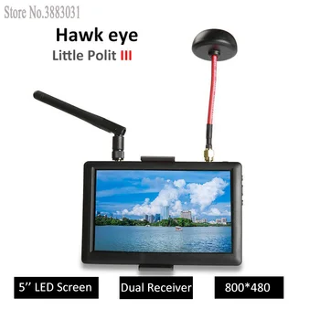 

Hawkeye Little Pilot III FPV Monitor 5inch LED Screen Displayer 5.8G Video Transmitter Receiver 800*480 Resolution for RC Model