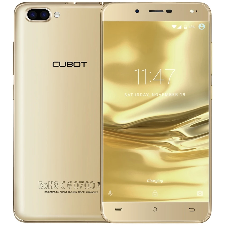 Цена за Cubot Радуга 2 Android 7.0 Смартфон 1 Г 16 Г 5.0 ''HD 720 IPS Экран 2.0MP + 13.0MP Двойная Камера Мобильный Телефон MTK6580 Quad Core Цена за Cubot Радуга 2 Android 7.0 Смартфон 1 Г 16 Г 5.0 ''HD 720 IPS Экран 2.0MP + 13.0MP Двойная Камера Мобильный Телефон MTK6580 Quad Core
