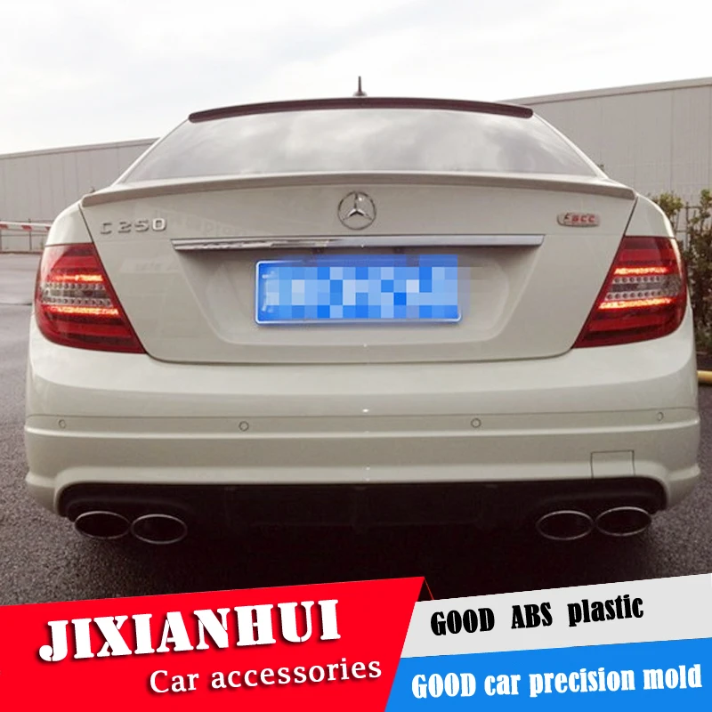 

For W204 Roof Spoiler 2008-2014 Mercedes W204 C-class C180 C200 Spoiler ABS plastic Material Car Rear Wing Color Rear Spoiler