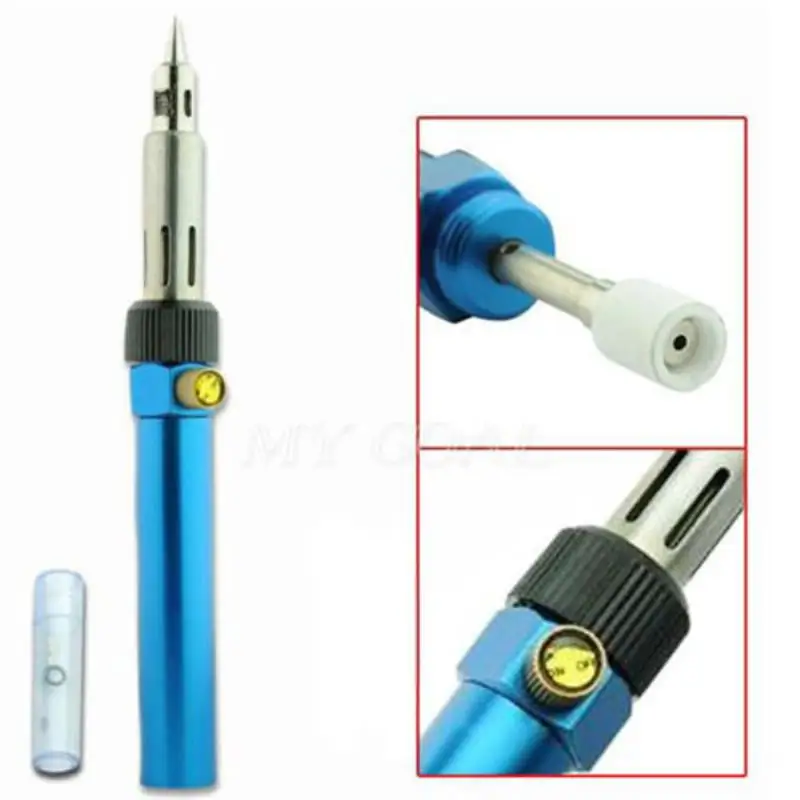 1set Mini Butane Gas Torch Cordless Solder Iron Pen Gun Welding Soldering Kit New