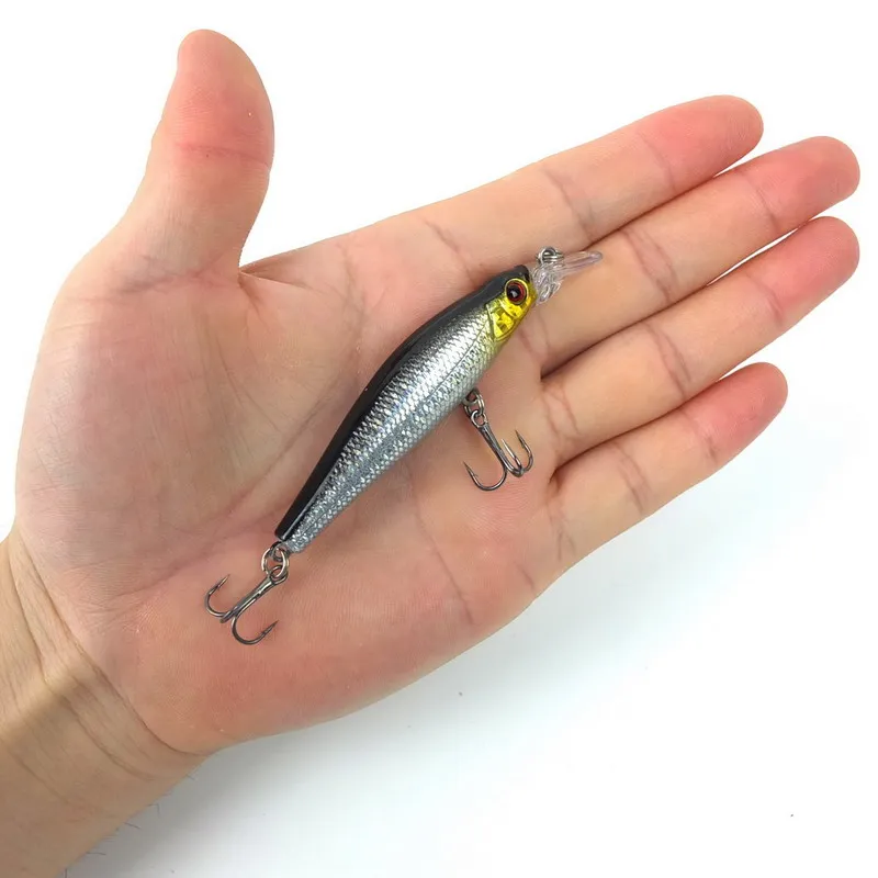  1PCS 8cm 8.5g Super Price fishing tackle 3D eyes Minnow fishing lure fishing bait isca artificial para pesca 
