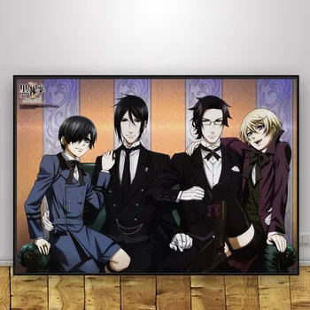 

5D Diamond Pasted Painting DIY Full Square Drill Black Butler Japanese Anime Cross Stitch Mosaic Decor Acrylic Embroidery Gifts