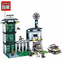ENLIGHTEN 589Pcs City Series Explosion Police Station Model Building Blocks Sets Assembling Bricks Boys Toys Christmas