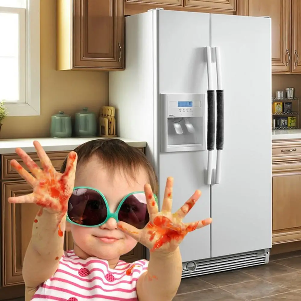2Pcs Handle Cover Decor Smudges Door Refrigerator Fridge Oven Kitchen Appliance 2Pcs Handle Cover Decor Smudges Door Refrigerator Fridge Oven Kitchen Appliance