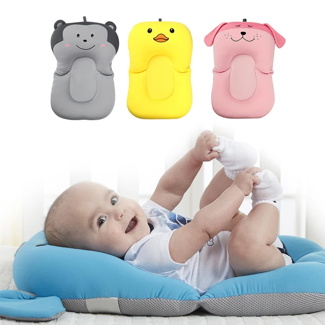 Coussin de bain pour nouveau-né Portable Baignoire Antidérapant Coussin Siège  Bébé Bain Flottant Baignoire Pad Douche Support Mat Sécurité