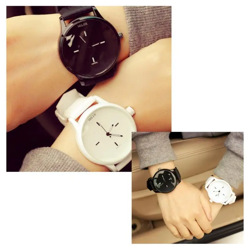 Xiniu черно-белые модные часы для пары простые весы дизайн для ваших точек любви кварцевые часы подарок на день
