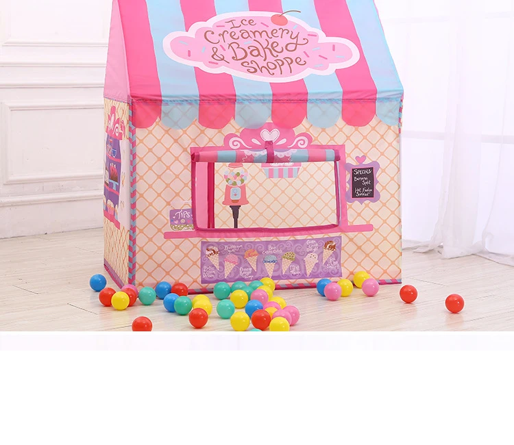 Дворовые розовые детские игрушки палатки элегантные детские игровые палатки для маленьких мальчиков и девочек Замок принцессы на открытом воздухе Детские шарики для игры, бассейн палатки