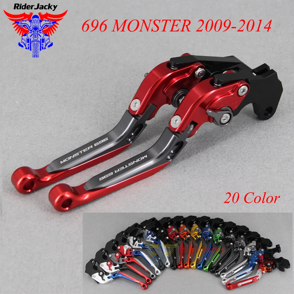 CNC Extendable Foldable Motorcycle brake Clutch Levers For Ducati 696 MONSTER 2009-2014 2013 2012 2011 2010 | Автомобили и