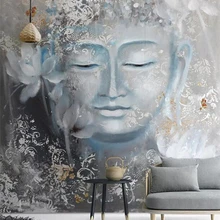 Пользовательские обои ностальгические Будды крыльцо украшения дома живопись Высококачественный водонепроницаемый материал