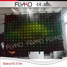 Профессиональное фронтальное освещение сцены светодиодный видеозанавес RGB DMX с SD контроллер Свадебные украшения
