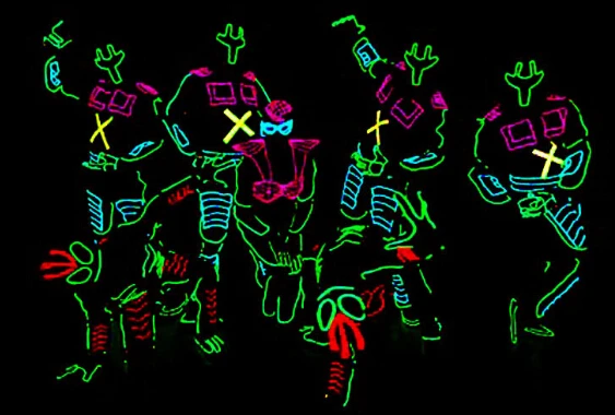 EL cold light fluorescence dance show light-emitting stage performance clothing Flash creative play | Тематическая одежда и