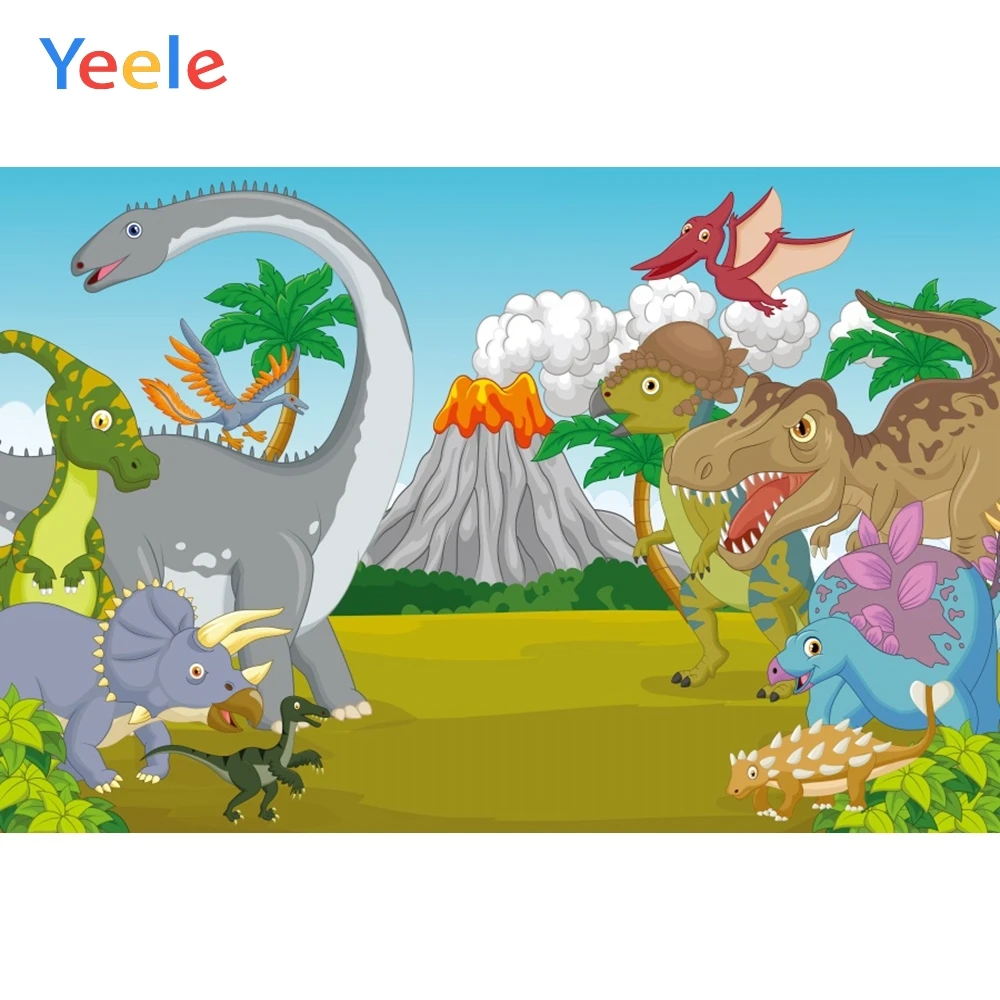 

Yeele Cartoon Baby Party Animals Backdrops Dinosaur Photography Background Customized Photographic Backdrop For Photo Studio