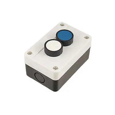 

AC 400V White Blue Cap NO Contact Push Button Station