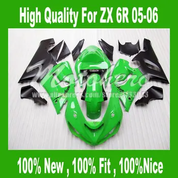

ABSNINJA ZX 6R 05 fairing FOR KAWASAKI ZX 6R 05 06 ZX-6R 636 05 06 ZX6R ZX 6R 2005 2006 motorcycle fairing kits green black #sS7