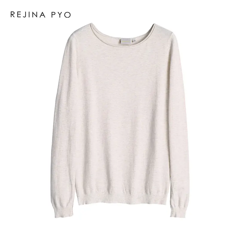 

REJINAPYO Women Casual Comfortable Thin Sweatshirt O-neck Female All-match Basic Pullovers Ladies Everyday Sweatshirts