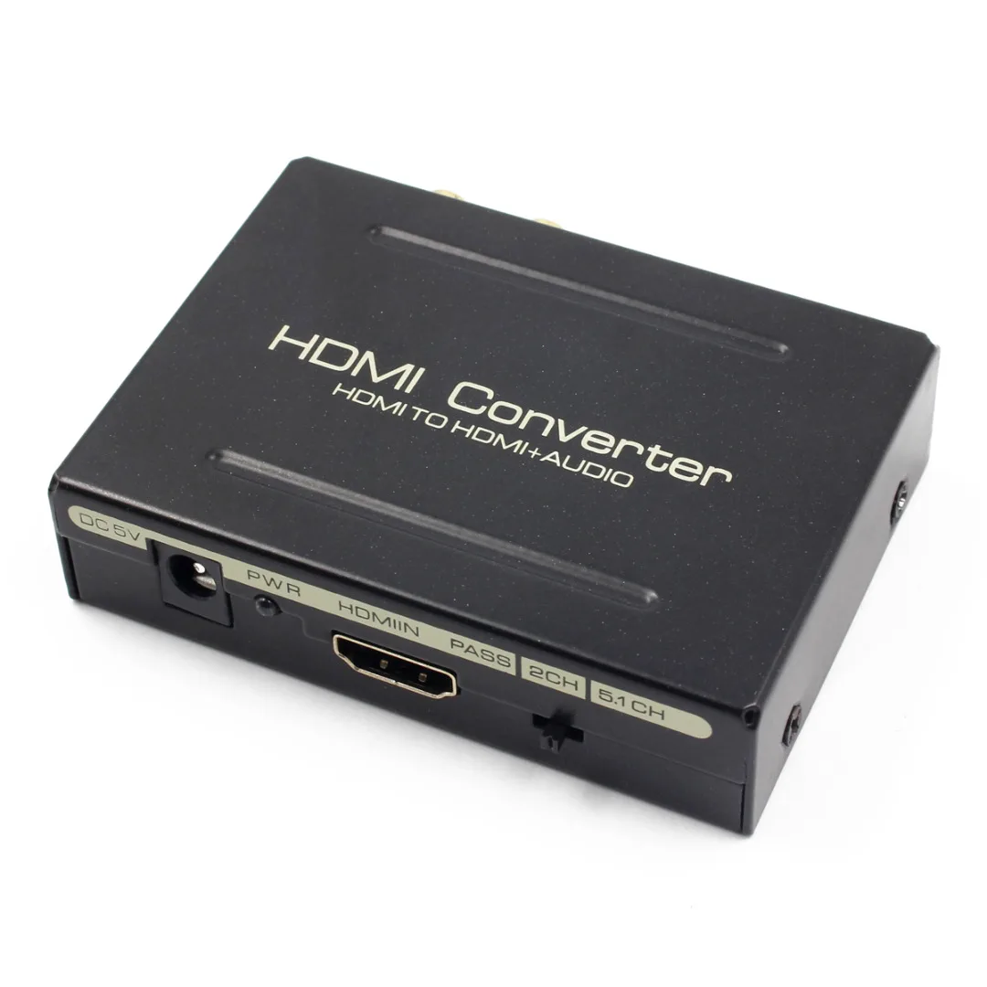 Mayitr 1 шт. 1080P HDMI к HDMI Аудио Сплиттер оптический SPDIF+ RCA L/R экстрактор конвертер для ПК DVD HD камера