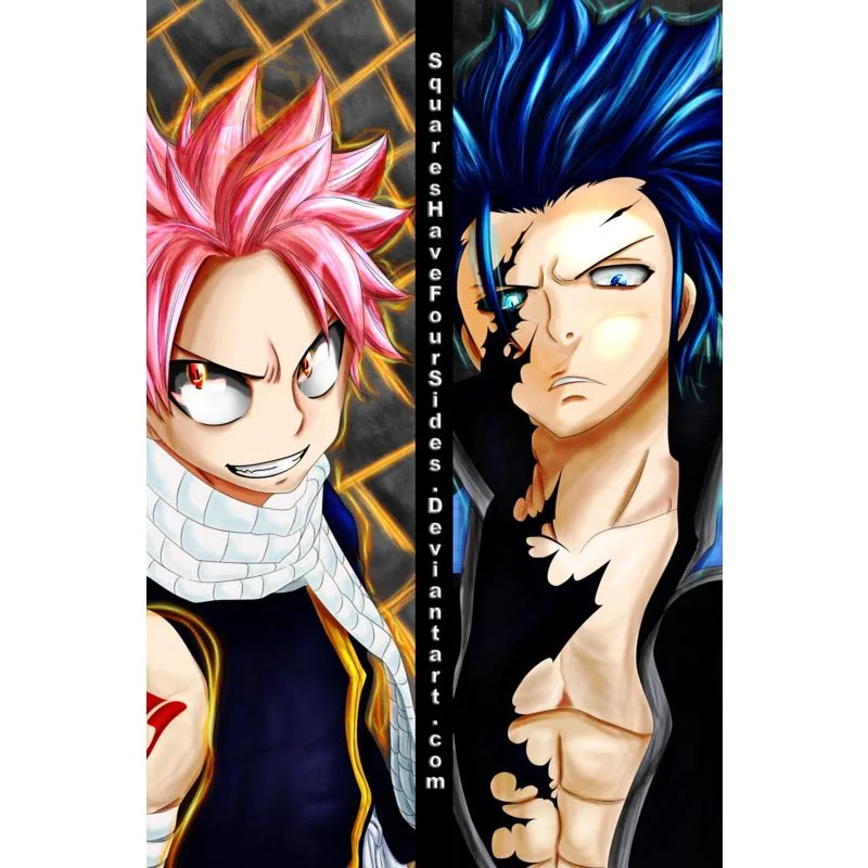 Новый Fairy Tail постер японское аниме Обычная сатиновая печати плакатов ткань на