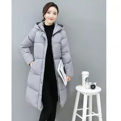 2017 зимние куртки женщин Сгустите тонкий плюс размер парка с капюшоном хлопковое пальто jaqueta feminina Inverno ZL239