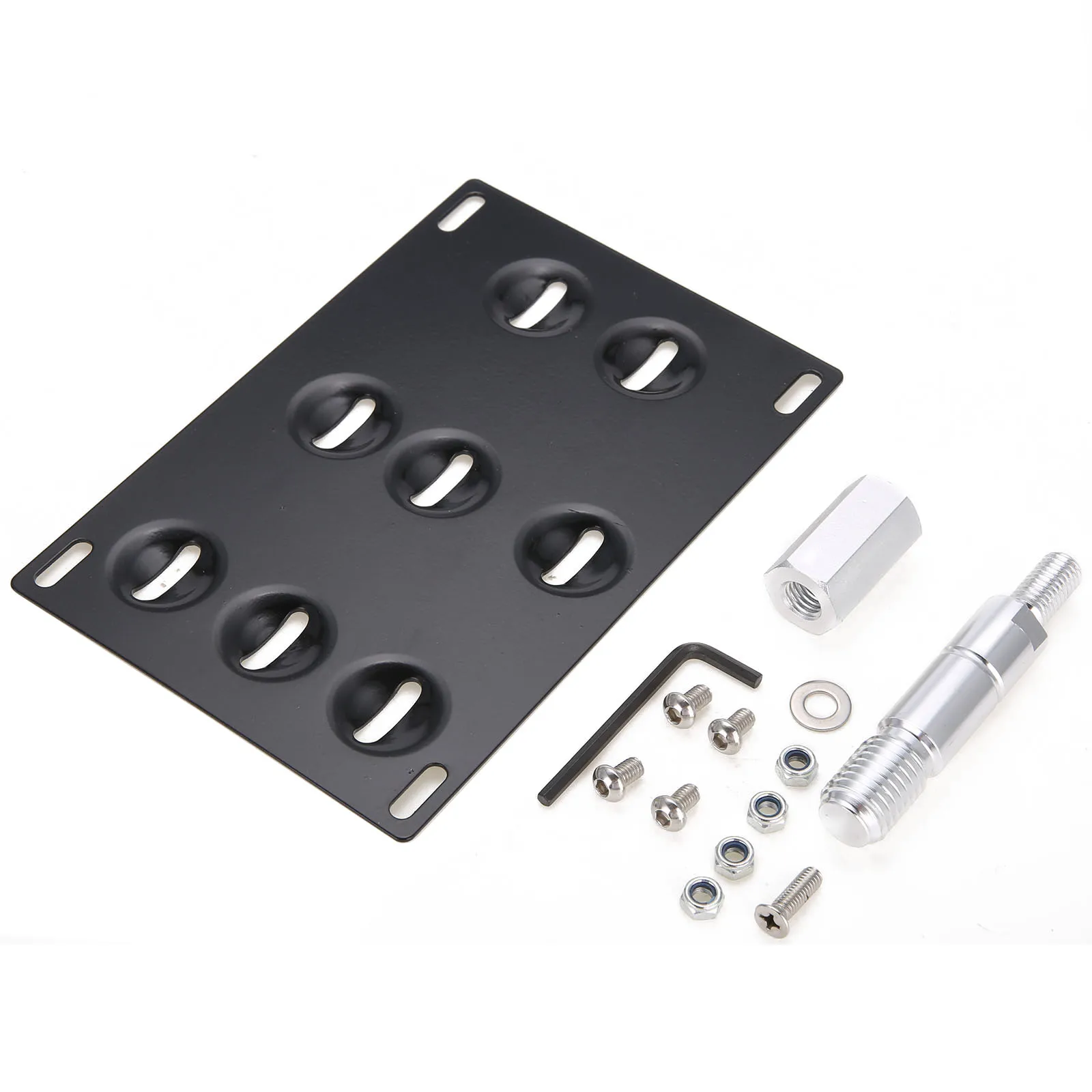 Hot 1set Auto Car Front Bumper Tow Hook License Plate Mounting Bracket Holder For Hyundai Genesis Coupe  2010-up Car-styling