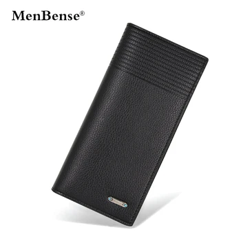 

Menbense Man Wallet Male Slim Leather Bifold Business Long Card Coin s luxury wallet Moto & Biker purse 997-1
