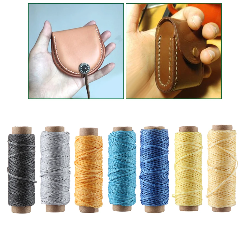 

30m/roll Durable Waxed Thread Cotton Cord String Strap Hand Stitching Thread for Leather Handicraft Tool Material Accessories