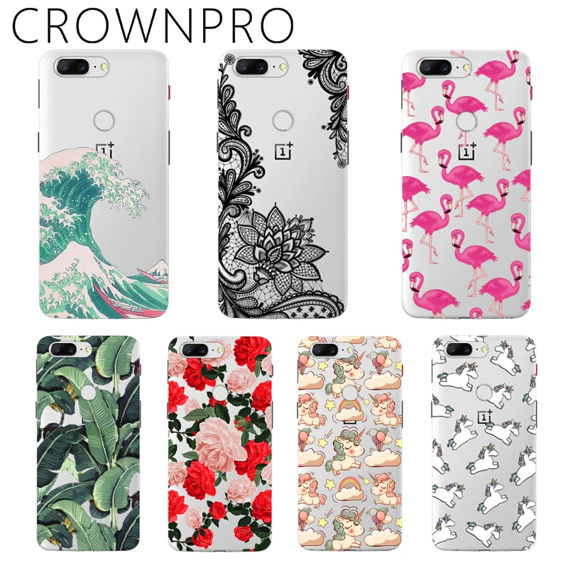 

CROWNPRO Soft TPU 6.01" OnePlus 5T Case Cover Phone OnePlus 5 T Funda Silicone Printed Case Back Protective One Plus 5T Case