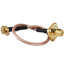 Superbat MCX Штекер правый угол к SMA гнездо фланец прямой кабель Пигтейл RG316 15 см для беспроводной