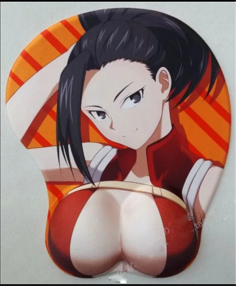 Аниме My Boku no Hero Academy yaojorozu MOMO коврик для мыши 3D грудь силиконовая повязка на запястье Хэллоуин косплей коврик для мыши Рождественский подарок