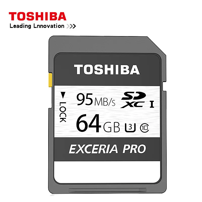 Карта памяти Toshiba 32 ГБ/64 ГБ SDXC 95 МБ/с./с EXCERIA PRO SD U3 SDHC N401 UHS 1 4K HD подлинный C10 класс 10