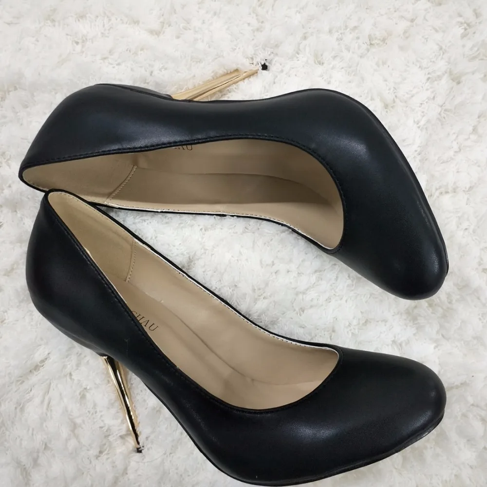 CHMILE CHAU/черная пикантная обувь для вечеринок; женские туфли-лодочки с круглым носком на высоком каблуке-шпильке; женские офисные туфли-лодочки; zapatos mujer; 3845-b1