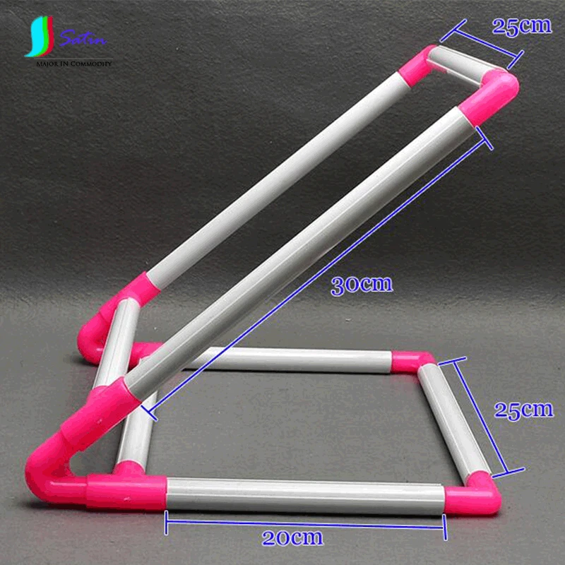 

DIY Craft Necessary Tool V Shape Assembly PVC Cross Stitch 11/14CT Cloth Clip Holder Rack Desktop PVC Embroidery Frame S0078