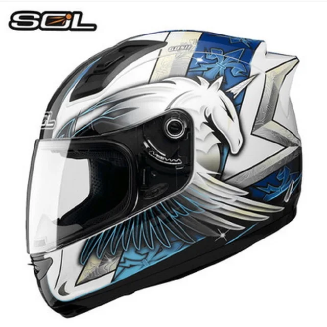 1892 2017 Nouvelle Arrivée Sol Licorne 69 S Taiwan Mode Moto Accessoires Moto Casque Intégral Dot Certifié Motocross Casque Dans Casques De