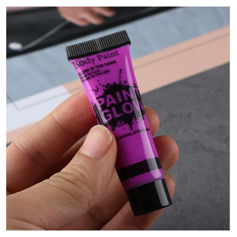 6 Colors Acrylic Paint Glow in the Dark gold Glowing paint Luminous Pigment Fluorescent Powder painting for Nail Art supplies
