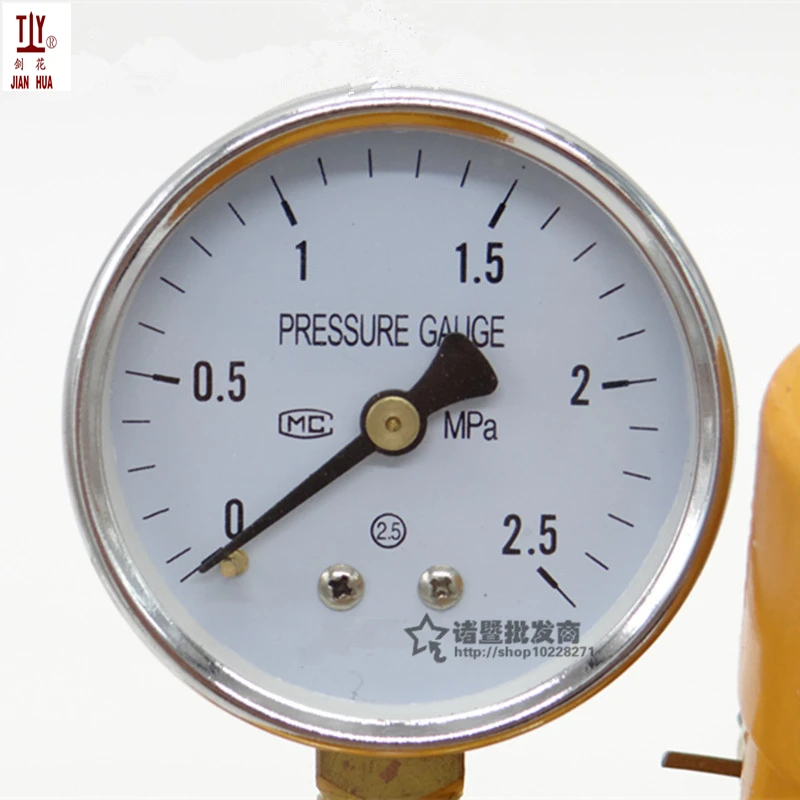 

Free shipping 2.5bar / Mpa pressure pump accessories manual pressure gauge pressure gauge