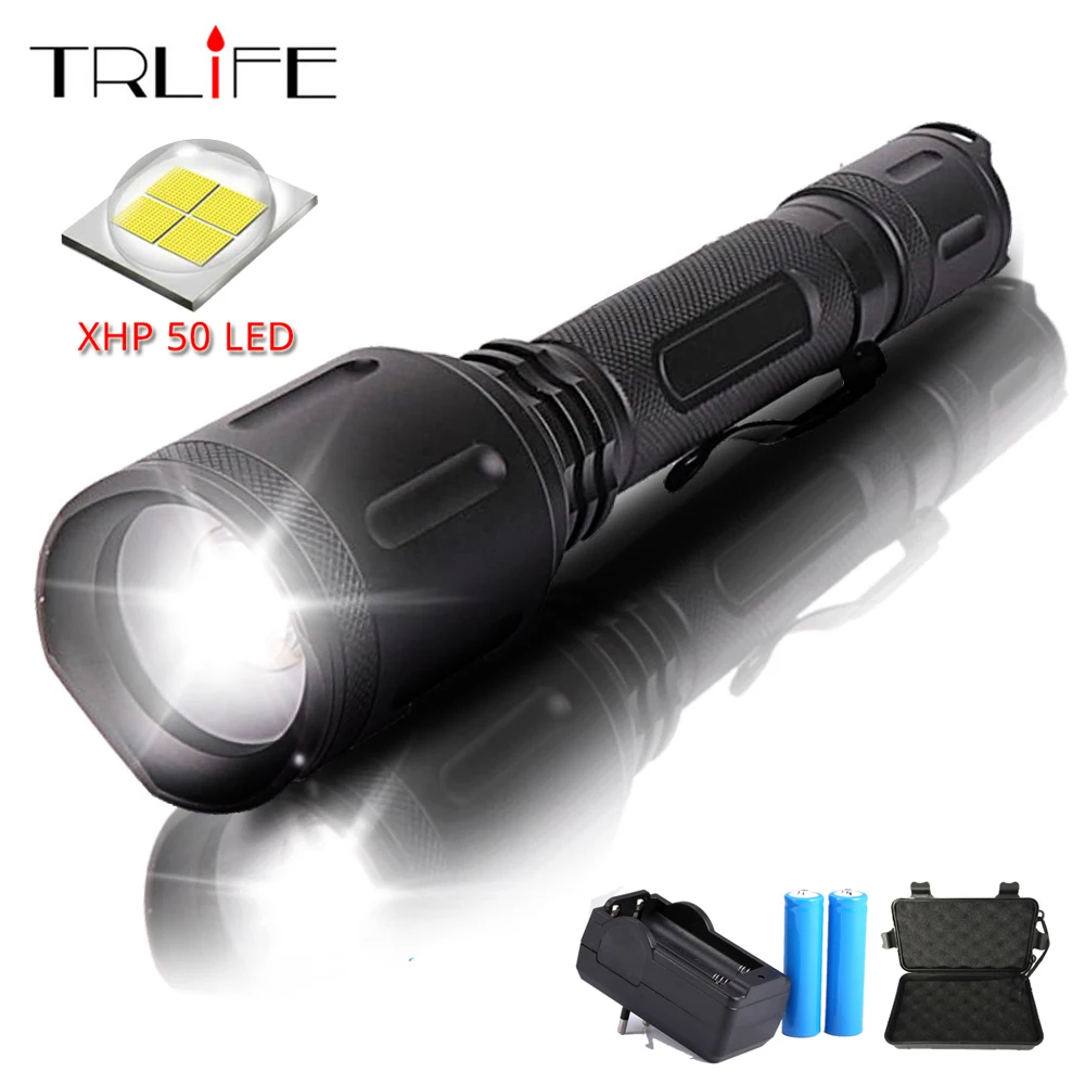 Zoomable Xlamp XHP70.2 светодиодный фонарь XHP50 тактический с зумом перезаряжаемый мощная