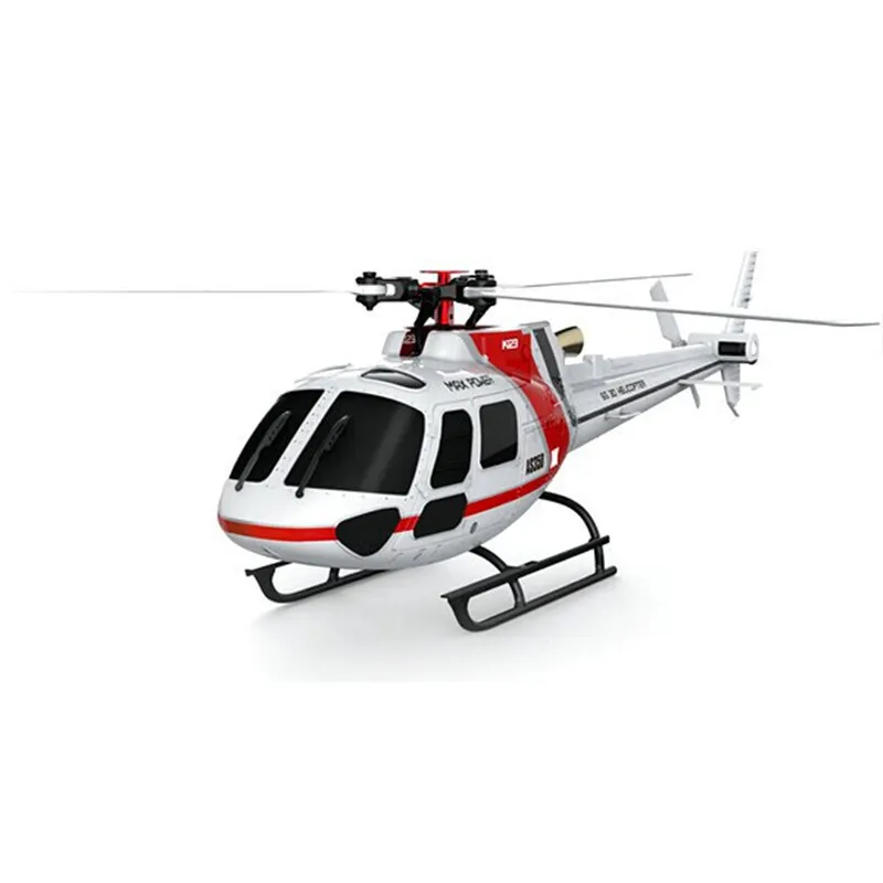 XK K123 6CH бесщеточный AS350 масштаб 3D6G система низкого напряжения сигнализации Цитата аэродинамическое лезвие подходит для начинающих RC вертолет BNF