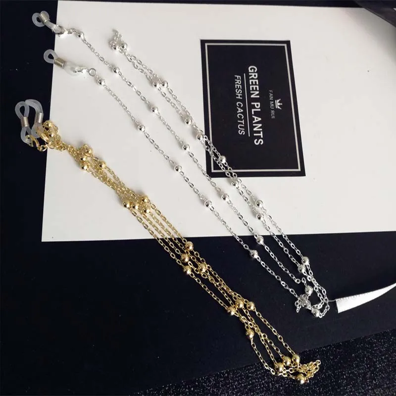 

Pearl fashion Korean glasses chain with retro glasses rope metal hipster travel sunglasses necklace Eyeglasses Frame
