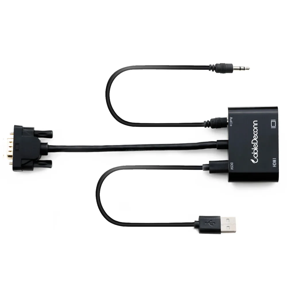 Новинка VGA HDMI/VGA с преобразователем питания компьютер ноутбук монитором ТВ| |