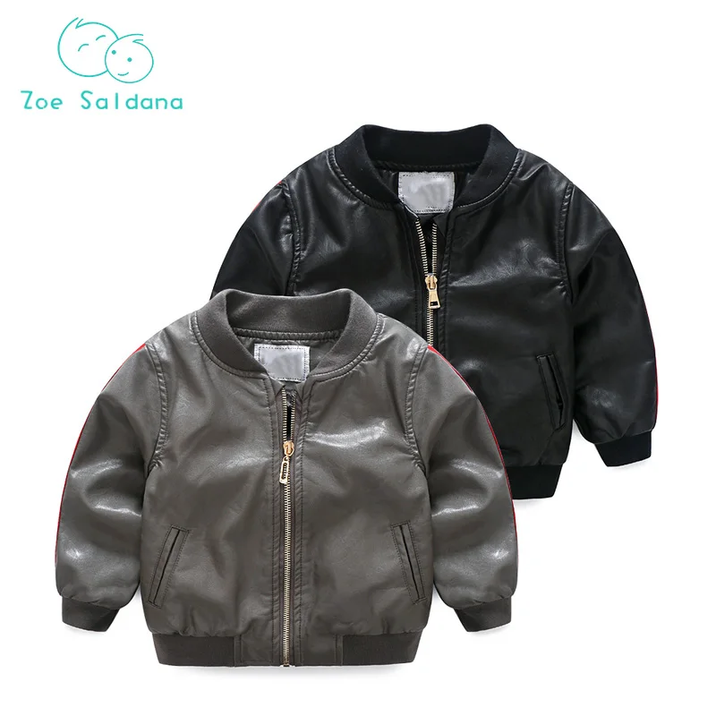 Baby Boy Jackets Kid Leather Jacket Children Spring Autumn Outerwear