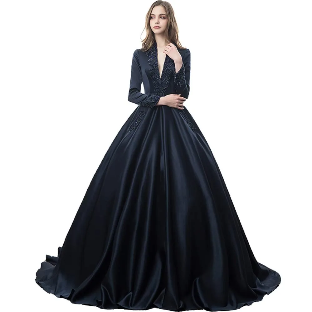 JaneVini A Line Burgundy Evening Dress Long Sleeves V Neck Heavy Beading Plus Size Gown Satin Dubai Formal Dresses Gala Jurken JaneVini A Line Burgundy Evening Dress Long Sleeves V Neck Heavy Beading Plus Size Gown Satin Dubai Formal Dresses Gala Jurken