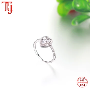 

TKJ Fashion Eternal ring cubic zircon 925 Sterling silver Engagement Wedding Band Rings For Women Bridal Fine Jewelry